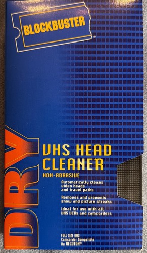 Blockbuster vhs head cleaner - blockbuster,
