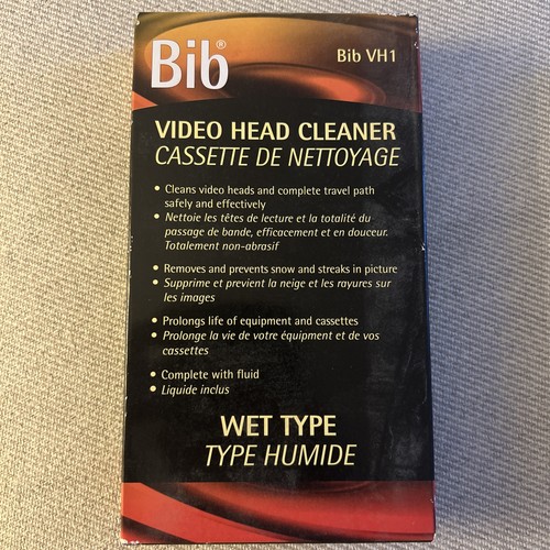 Bib video head cleaner - cleaner, wet