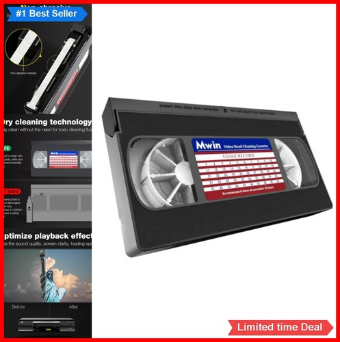 Vhs vcr head cleaner dry - vhs,