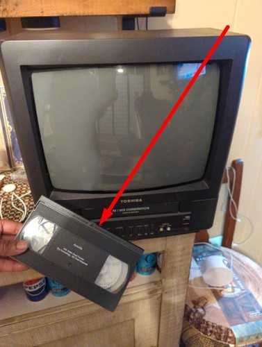 Vhs vcr head cleaner tape - vcr,