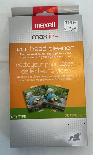 Maxell vcr head cleaner dry - maxell,