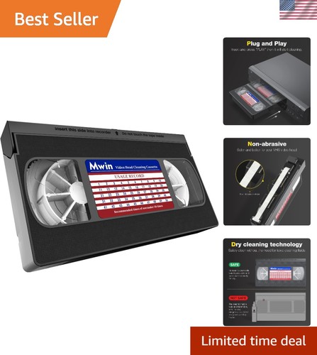 Reusable vcr head cleaner tape - vcr,