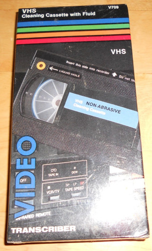 Vhs vcr head cleaner tape - head,